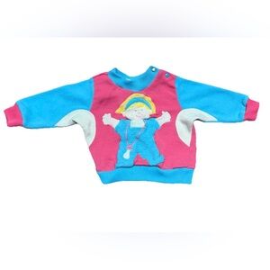 Vintage 80s 90s Baby Girl Pullover Sweatshirt Size 6-12 mo Hush Puppies